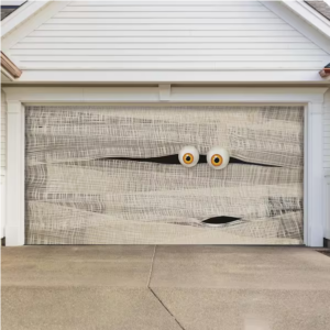 Don’t let your lawn have all the fun! Your garage door deserves a costume too. Extend your spooky spirit all the way to your driveway with creative costumes for your garage. Available in a variety of styles.